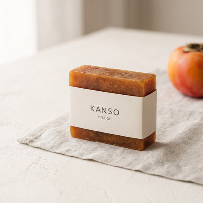 Persimmon Seife von Kanso Pflege auf Leinen