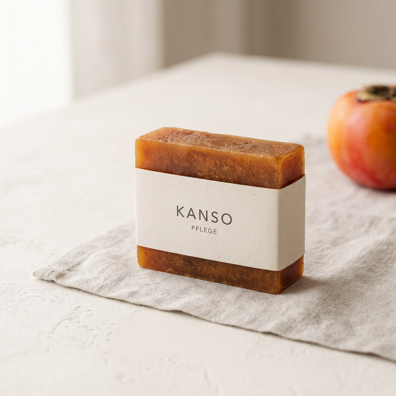 Persimmon Seife von Kanso Pflege auf Leinen
